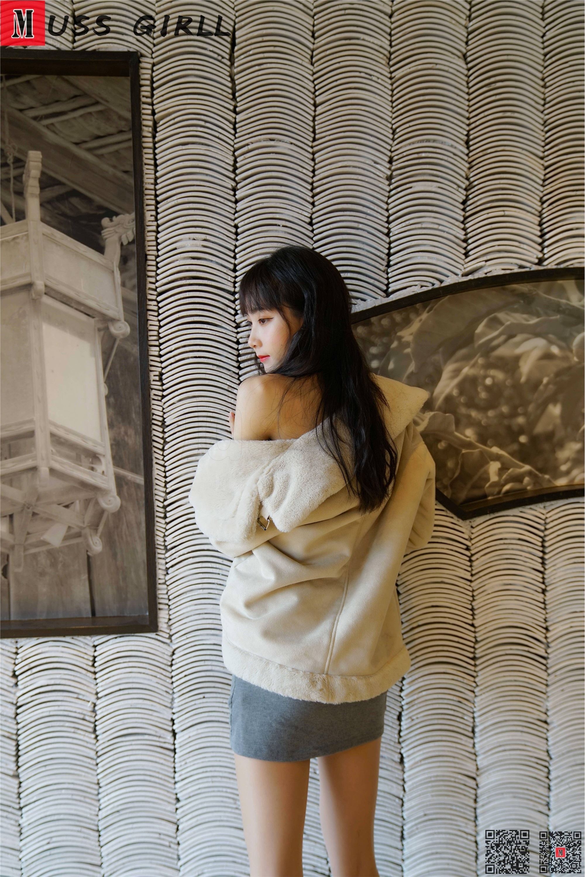 MussGirl慕丝女郎  NO.156 灰色包臀裙